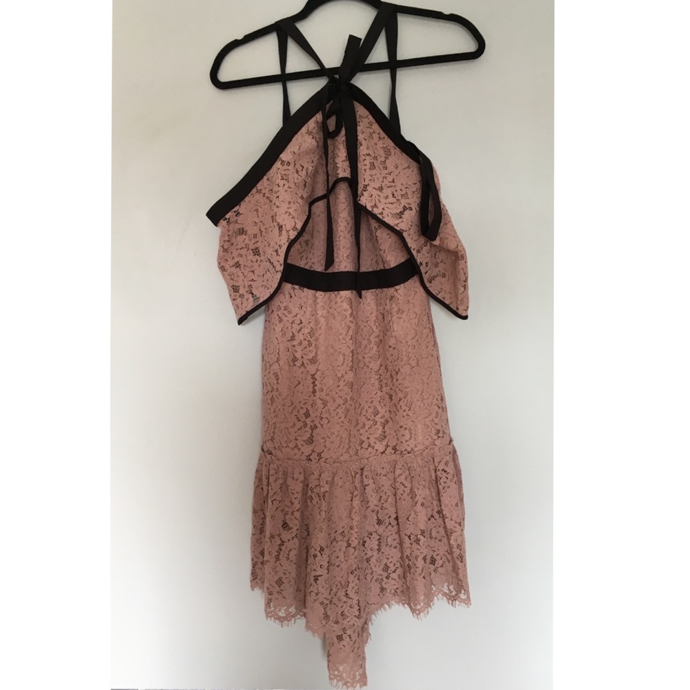 Lacy Midi Cold Shoulder Dress